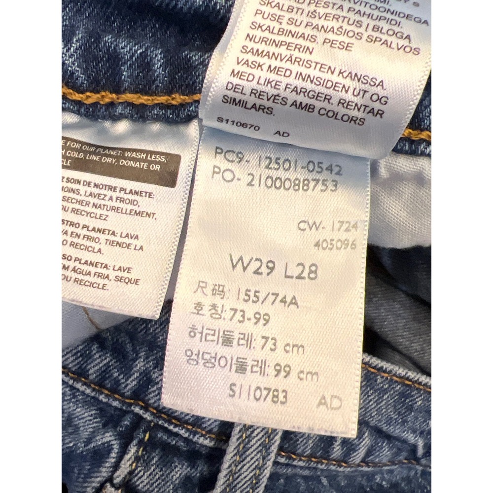 Levi 501 Women Blue Denim Jeans Button Fly Classic Fit Size 29 - Picture 10 of 11